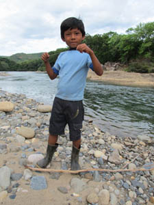 boy with sardine